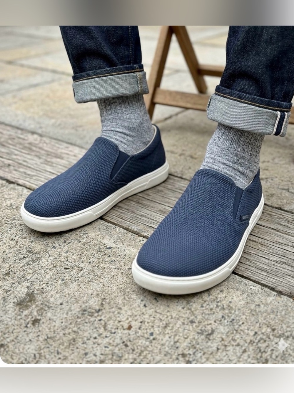 BIRKENSTOCK Oswego Leather-Textile slip-on shoes.